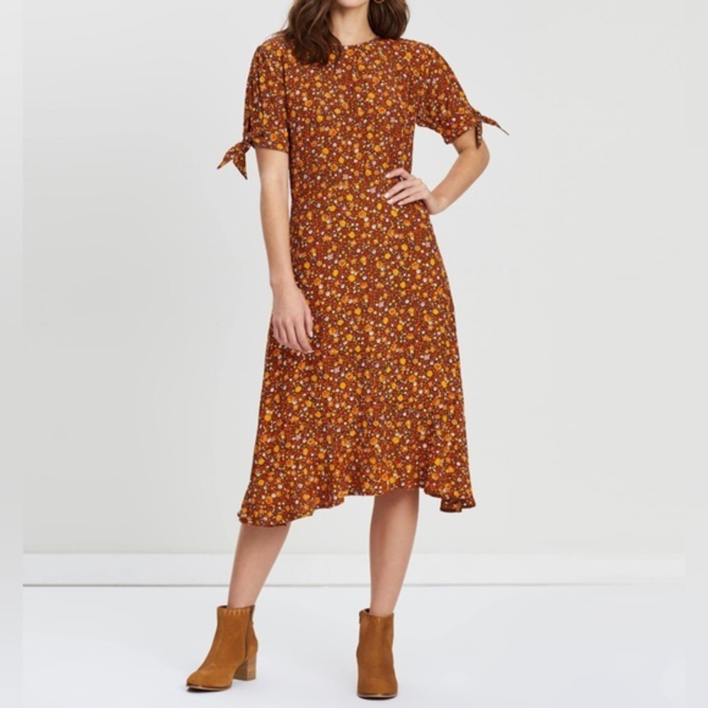 Faithfull The Brand Emilia Floral-print Crepe Midi Dress‎